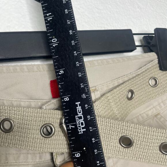 Mossimo Womens Pants Size 3 Khaki Capri Vintage Belted Y2K Casual Everyday Wear - Picture 5 of 13